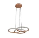 Ver imagem 2 de Lustre Pendente Moderno Led 45w 3 Anéis Dourado Multicor Bivolt