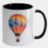 Caneca Branca com Interna Preta Y5 Balão Colorido Desenho - 1