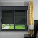 Ver imagem 2 de Janela Alumínio Elite 2F.Moveis c/Persiana Integ.100 x 120 V.Liso Preto Brimak
