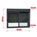Ver imagem 4 de Janela Alumínio Elite 2F.Moveis c/Persiana Integ.100 x 120 V.Liso Preto Brimak