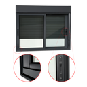 Ver imagem 3 de Janela Alumínio Elite 2F.Moveis c/Persiana Integ.100 x 120 V.Liso Preto Brimak