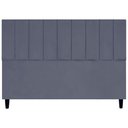 Ver imagem 1 de Cabeceira Decorativa Elen para Cama King 195 Cm Suede Cinza, Suede