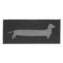 Ver imagem 1 de Capacho Tapete Vinil Long Cachorro Salsicha Pet ou Linguiça 70x30 Cm - Kapazi