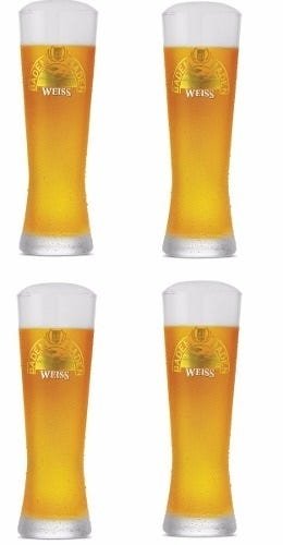 KIT de 4 Copos Taça 680 Ml De Vidro Para Cerveja Weiss Baden Baden - 1