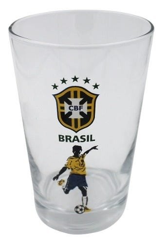 Kit De 4 Copos Caldereta Cerveja Brasão De Vidro Copa Brasil 350 Ml - 3