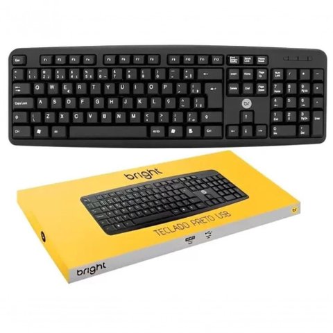 Teclado Computador Notebook Abnt2 Cabo Usb 1,3 Mts - Ideal para Casa e Escritorio