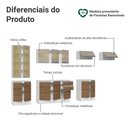 Ver imagem 5 de Armário de Cozinha Completa 100% Mdf 300 Cm Branco/rustic/crema Smart Madesa 04