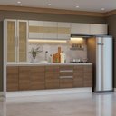 Ver imagem 1 de Armário de Cozinha Completa 100% Mdf 300 Cm Branco/rustic/crema Smart Madesa 04