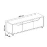 Rack Jersey 160 para TV 60 Pol Sala 1 Gaveta e 2 Portas Cedro/Off White - 4