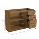 Ver imagem 2 de Balcão para Cozinha 2 Portas 3 Gavetas 120cm Linha Liga Modulado