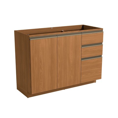 Balcão para Cozinha 2 Portas 3 Gavetas 120cm Linha Liga Modulado