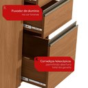 Ver mais imagens de Balcão para Cozinha 2 Portas 3 Gavetas 120cm Linha Liga Modulado