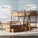 Ver imagem 4 de Cama Treliche em L com Auxiliar Solteiro Madeira:Mel