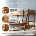 Ver imagem 5 de Cama Treliche em L com Auxiliar Solteiro Madeira:Mel