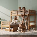 Ver imagem 7 de Cama Treliche em L com Auxiliar Solteiro Madeira:Mel