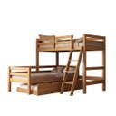 Ver imagem 6 de Cama Treliche em L com Auxiliar Solteiro Madeira:Mel