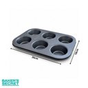 Ver imagem 6 de Forma para Muffins Cupcakes BS10542 Antiaderente Aço Carbono 6 Cavidades Cinza