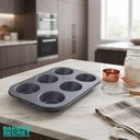 Ver imagem 7 de Forma para Muffins Cupcakes BS10542 Antiaderente Aço Carbono 6 Cavidades Cinza