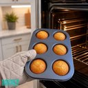 Ver imagem 5 de Forma para Muffins Cupcakes BS10542 Antiaderente Aço Carbono 6 Cavidades Cinza