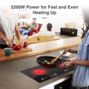 Ver imagem 3 de Vbgk Cooktop Elétrico 24" 2200w com 2 Queimadores e Controle por Toque