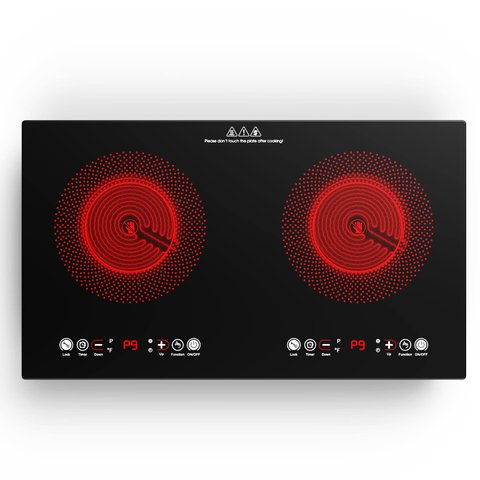 Vbgk Cooktop Elétrico 24" 2200w com 2 Queimadores e Controle por Toque