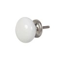 Ver imagem 3 de Puxador Redondo Liso Branco Cerâmica Decorativo Gavetas
