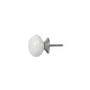 Ver imagem 2 de Puxador Redondo Liso Branco Cerâmica Decorativo Gavetas