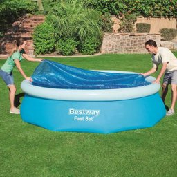 Cobertura para piscina estruturada de 4678 litros Bestway em material resistente e cordão de - 3