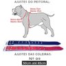 Kit Pitbull Coleira para cachorros peitoral e guia com amortecedor ati-puxão - Preto - 3