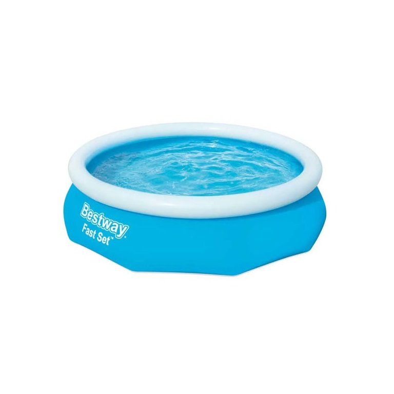 Piscina inflável Fast Set Bestway com capacidade para 3800 litros e 8 pessoas em estrutura reforç