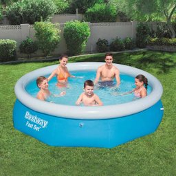 Piscina inflável Fast Set Bestway com capacidade para 3800 litros e 8 pessoas em estrutura reforç - 3