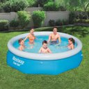 Ver imagem 3 de Piscina inflável Fast Set Bestway com capacidade para 3800 litros e 8 pessoas em estrutura reforç
