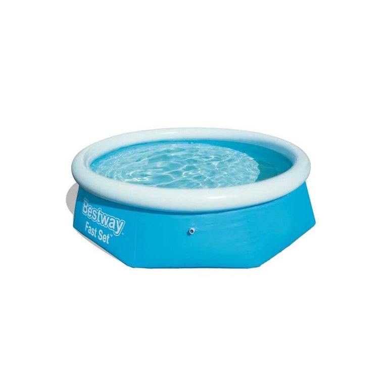 Piscina inflável Fast Set Bestway com capacidade para 2300 litros e 6 pessoas em estrutura reforç