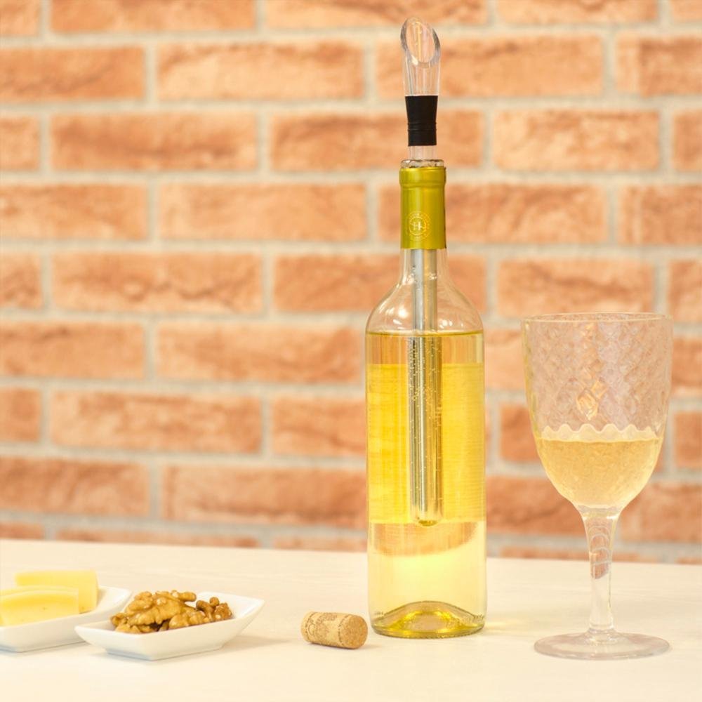 Bastão Resfriador Vinhos Bico Aerador Dosador Inox Prana - 2