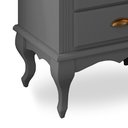 Ver imagem 3 de Mesa de Cabeceira 4 Gavetas Pés Luiz Xv Hannover 60817 - Cinza