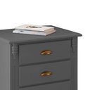 Ver imagem 4 de Mesa de Cabeceira 4 Gavetas Pés Luiz Xv Hannover 60817 - Cinza