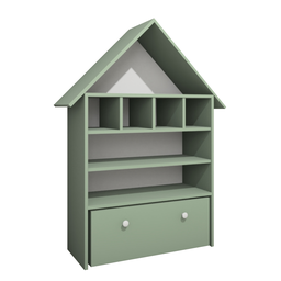 Casinha Infantil Organizadora de Brinquedos 100% Mdf Plancasa Verde Jade - 5