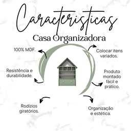 Casinha Infantil Organizadora de Brinquedos 100% Mdf Plancasa Verde Jade - 10