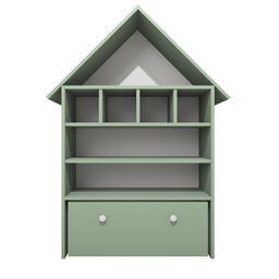 Casinha Infantil Organizadora de Brinquedos 100% Mdf Plancasa Verde Jade - 6