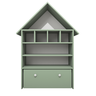 Casinha Infantil Organizadora de Brinquedos 100% Mdf Plancasa Verde Jade - 6