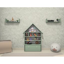 Casinha Infantil Organizadora de Brinquedos 100% Mdf Plancasa Verde Jade - 3