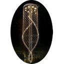 Ver imagem 1 de Pendente De Cristais Legítimos Moderno Para Pé Direito Duplo:3,70M/Bivolt