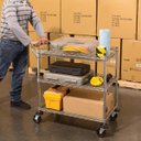 Ver imagem 2 de Carrinho Aço Multi Utilitário 3 Prateleiras com Rodas e Trava