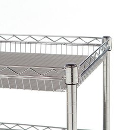 Carrinho Aço Multi Utilitário 3 Prateleiras com Rodas e Trava - 6