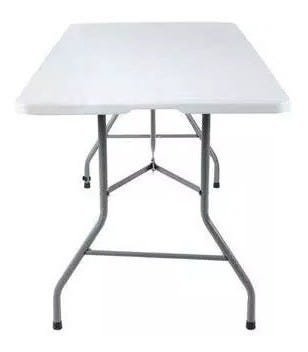 Mesa Dobrável para Churrasco Maxchief 1,80 Mts com Alça Branco - 3