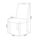 Ver imagem 2 de Kit com 6 Cadeiras Sara Madeira Maciça Estofadas para Mesa de Jantar Courino Preto 503