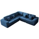 Ver imagem 1 de Kit Sofá Modular 5 Lugares Moderno Curvo Orgânico Adapt Linho