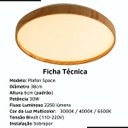 Ver imagem 3 de Plafon Space 38cm Led 30w Multicolor 3000k/4000k/6500k 2250lm Bivolt Luminária de Sobrepor Moderna