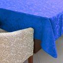 Ver imagem 1 de Toalha de Mesa Jantar 6 Lugares Jacquard 2,10x1,40m Azul