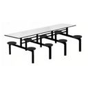 Ver imagem 1 de Mesa para Refeitório 8 Lugares MDF Branco de 25 mm - FIXO - ART VIVA